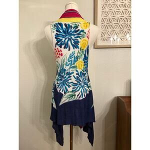 ADORE Anthropologie Cardigan‎ Vest | Artsy Colorful Shrug Wearable Art | MEDIUM